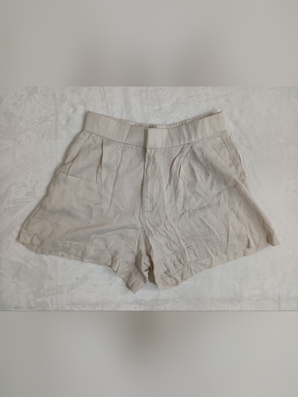Zara Beige Poliéster Shorts Size S Women's Beach Resort Wear